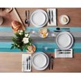 thumbnail image 3 of GFDYREE Burlap Linen Rustic Table Runners 70 Inches Long, Retro Farm Wood Grain Aqua and Gray Table Runner Farmhouse Style for Coffee Table, Holiday Parties, Wedding, Events Dinner, Home Dec, 3 of 7