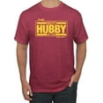 thumbnail image 1 of Wild Bobby,The Best Hubby in The Galaxy, Father's Day, Men Graphic Tees, Vintage Heather Red, Small, 1 of 3