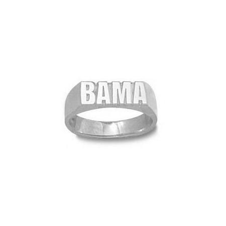 NCAA - Alabama Crimson Tide Sterling Silver "BAMA" Ring Size 10 1/2