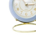 thumbnail image 3 of Desk Small Round Clock Circular Base Mute Corrosion Resistance Quartz Bedside Alarm Clock with Night Light for Bedroom School, 3 of 5