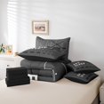 thumbnail image 6 of Feelyou Eat Sleep Ice Hockey Print Twin Bedding Sets 7pcs, Gray Ice Hockey Rink Bedding Comforter Set, Teens Kids Sports Sheet Sets, 6 of 8