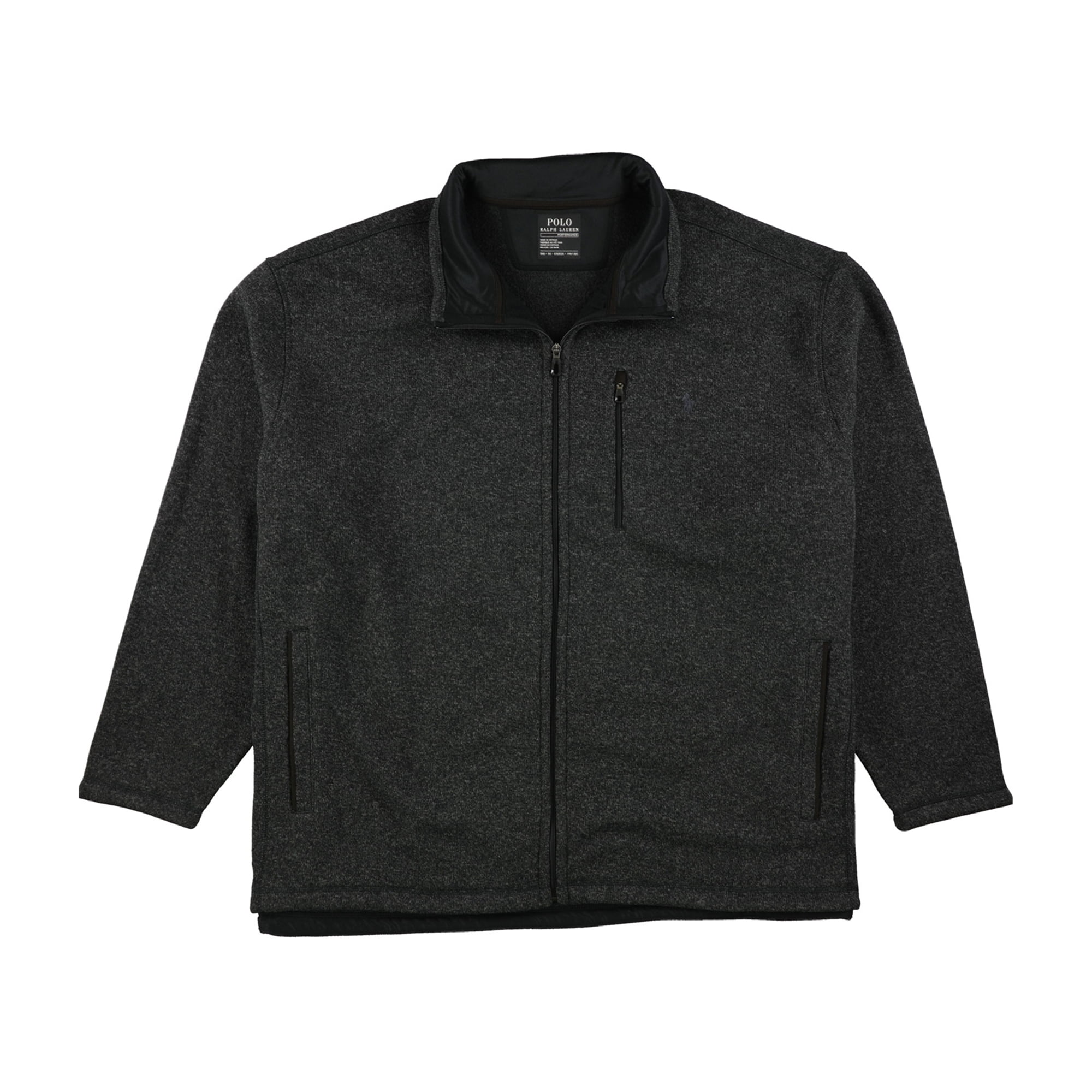 Ralph Lauren Polo Girls Full Zip Polartec Fleece Jacket Black 6X