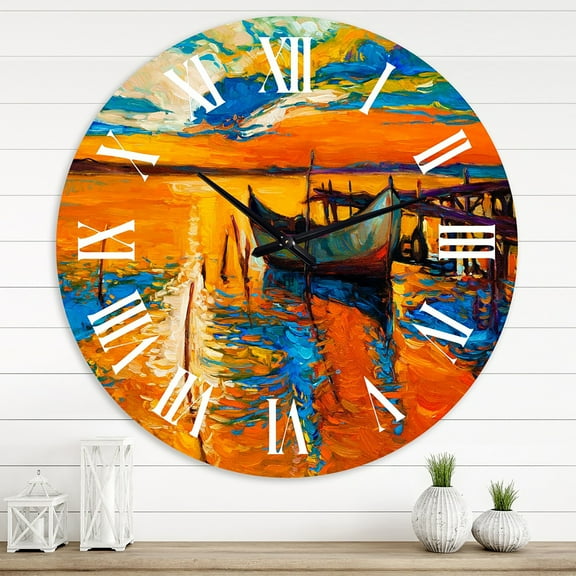 Designart 1 in Quartz Coastal Wall Clock