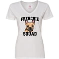 thumbnail image 3 of Inktastic Cute French Bulldog  Frenchie Squad Women's V-Neck T-Shirt, 3 of 5