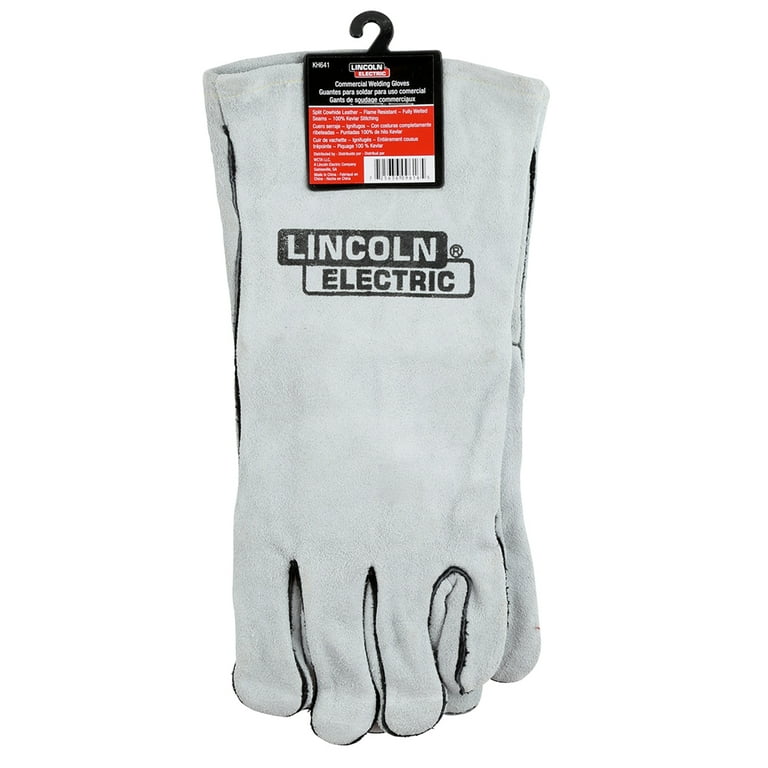 Lincoln Electric Welding Gloves, Grey Leather Lined Gloves