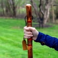 thumbnail image 5 of Brazos Handcrafted Wood Walking Stick, Hickory, Traditional Safari Style Handle, for Men & Women, 55", 5 of 9