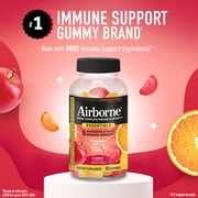 Airborne Immune Essentials Vitamin C Gummies, Multivitamin Immunity Support Supplement, Assorted Fruit Flavor, 60 count