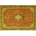 thumbnail image 1 of Ahgly Company Machine Washable Indoor Rectangle Medallion Yellow Traditional Area Rugs, 5' x 8', 1 of 4