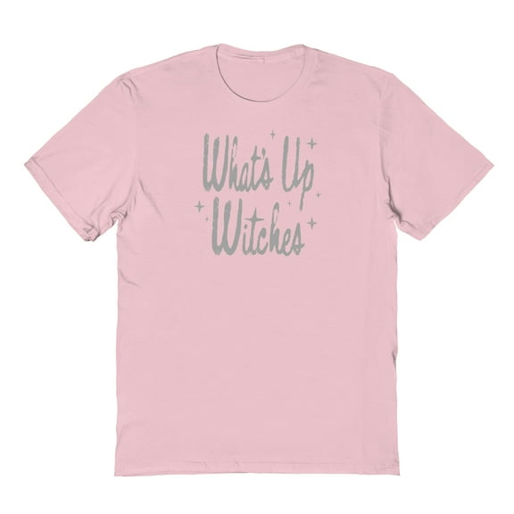 Halloween Whats Up Witches Graphic Light Pink Men's Cotton T-Shirt