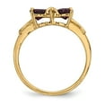 thumbnail image 2 of Diamond2Deal 14K Yellow Gold Polished Rhodolite Bow Ring for Women Size 7, 2 of 7