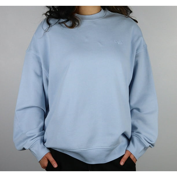 Levi's Women's Oversized Pastel Blue L/S Crewneck Sweater - Walmart.ca