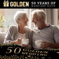 thumbnail image 2 of 50th Anniversary Blanket Gifts Gift for 50th Wedding Anniversary Golden 50 Years of Marriage Gifts for Couple Gifts for Husband Wife Married Parents Dad Mom Grandparents Blanket Throws 60"X 50", 2 of 5