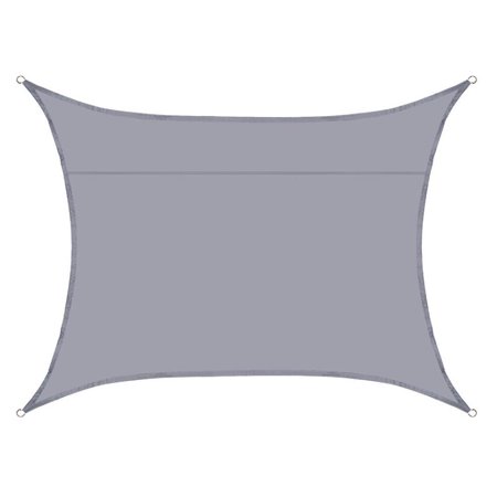 Worallymy Rectangular Sunshade Sail Waterproof UV-proof Shade Cloth for Balcony Garden Swimming Pool
