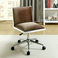 thumbnail image 2 of Furniture of America Delta Contemporary Upholstered Office Chair, Brown, 2 of 5