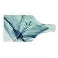 thumbnail image 2 of Flower Cutting Board, Close Look to Flora Arrangement X-ray Effect Nature Image Art Print, Decorative Tempered Glass Cutting and Serving Board, Wine Bottle Shape, Teal White, by Ambesonne, 2 of 5