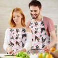 thumbnail image 3 of Cute Boston Terrier Dog and Pink Love Heart Apron-Garden Aprons for Women with Pockets-Cotton Linen Waterproof Kitchen Cooking Gardening Aprons Adjustable for Kitchen,Cooking,BBQ and Salon 33x27 Inch, 3 of 7