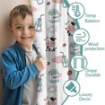 thumbnail image 3 of Blackout Kids Curtains,White Cow Milk Cloud Pattern Childrens Insulated Curtains Set Of 2,Bedroom Essentials,Toddler Room Decor 52x84in(132x213cm), 3 of 5