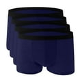 thumbnail image 2 of 4Pcs Men's Underwear Shorts Solid Color Underwear, 4Pcs Men's Underwear Shorts Solid Color Briefs, 2 of 3