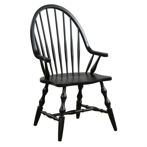 Sunset Trading Black Cherry Selections, Windsor Chairs With Arms