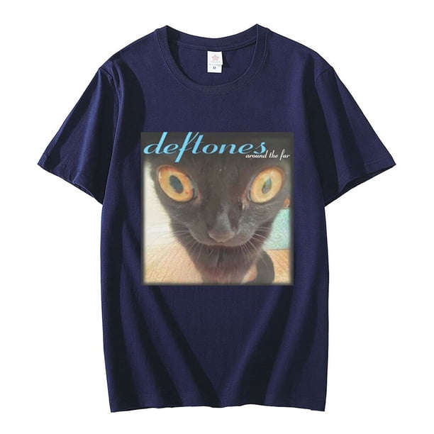 Camiseta de algodón para hombre y mujer, camisa informal de manga corta con diseño de gato y piel de Deftones, estilo Hip Hop, Harajuku, Verano xuanjing unisex