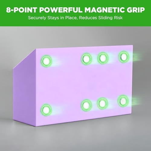 Magnetic Dry Erase Marker Holder for Whiteboard, Acrylic Magnet Pen Holder for Refrigerator Fridge, Marker Holder for Classroom Teacher, Pencil Cup,Office Accessories,Locker Organizer(Purple)