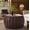 Brown, variant on 35.43" Modern Waterproof Coffee Table, Durable MgO Cement Design,Indoor & outdoor compatible(White)