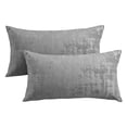 thumbnail image 3 of Home Soft Things Textured Velvet Pillow Covers (Set of 2), - Steeple Gray - 14" x 26", 3 of 6