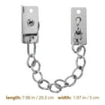 thumbnail image 4 of 2 PCS Window Safety Chain Lock Indoor Security Hotel Locks Adjustable The for Doors Child, 4 of 6