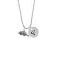 thumbnail image 2 of Delight Jewelry Silvertone Small Armadillo Silvertone Script Initial Disc - V - Charm Necklace, 20"+3", 2 of 4