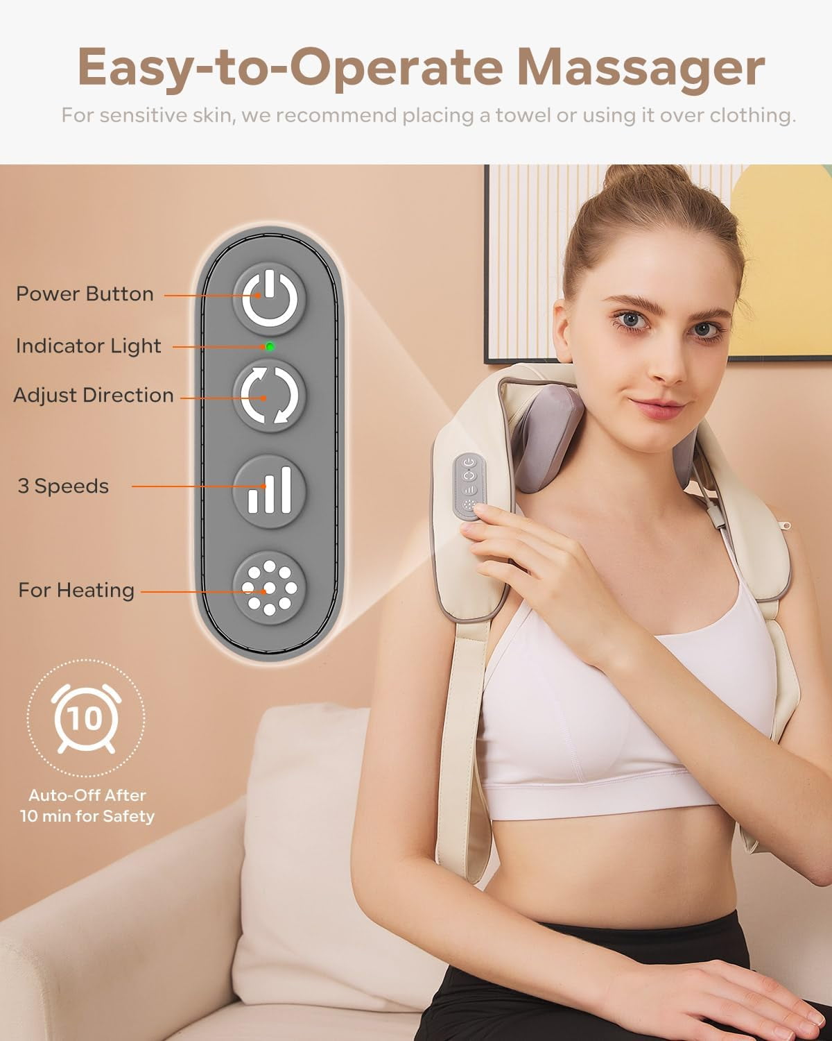 SAVIOR Neck Shoulder Back Massager with Heat, 2-in-1 Shiatsu Massagers for Deep Tissue Pain Relief, 4D Kneading Massager Gifts for Women Men Mom Dad