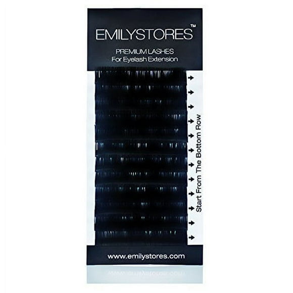 EMILYSTORES Extensions de Cils Épaisseur 0,20 mm Longueur de Courbure B Cils Faux Oeil en Vison Soyeux 10 mm dans un Plateau