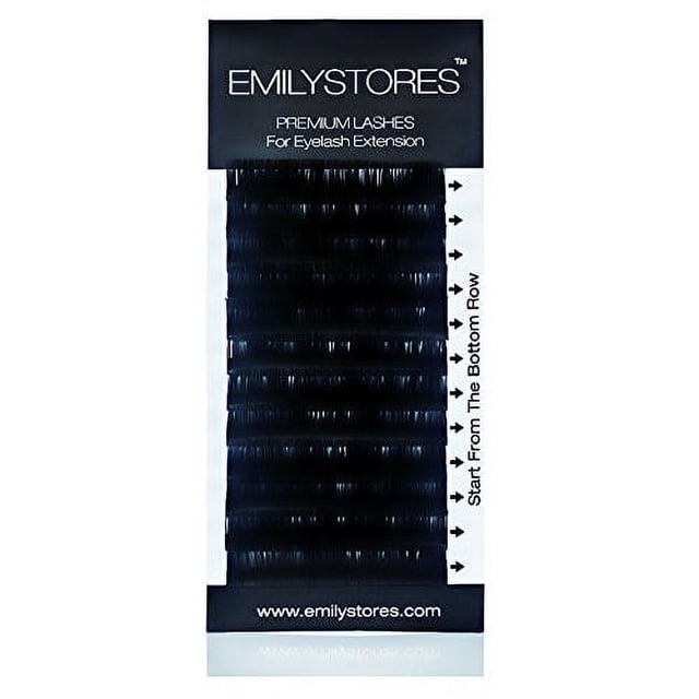 EMILYSTORES Eyelash Extensions 0.20mm Thickness B Curl Length 10mm Silk Mink Fake Eye Lashes In One Tray