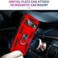 thumbnail image 5 of Feishell Hybrid Armor Phone Case for Google Pixel 7 Pro,Military Grade Shockproof 360 Rotatable Metal Ring Holder Kickstand Support Magnetic Car Mount Dual Layer Protective Phone Cover,Red, 5 of 7