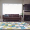 thumbnail image 2 of Geometric Pattern Empire Triangles Area Rug Carpet in Green Blue White, 3x10 (2'7" x 9'10", 80cm x 300cm), 2 of 5