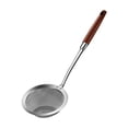 thumbnail image 2 of Colador de embudo de acero inoxidable con mango de madera • Colador de cocina de malla fina para horneado y cocinar • Juego de 4 piezas, 2 of 8