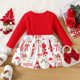 thumbnail image 2 of Vestido navideño con lazo decorativo en 3D para niña, 2 of 5