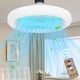 thumbnail image 1 of E27 Ceiling Fan With Lights Enclosed Low Fan Light Ceiling Light With Fan Hidden Electric Fan Delier Gimbal White Light Deals Of The Day Clearance, 1 of 8
