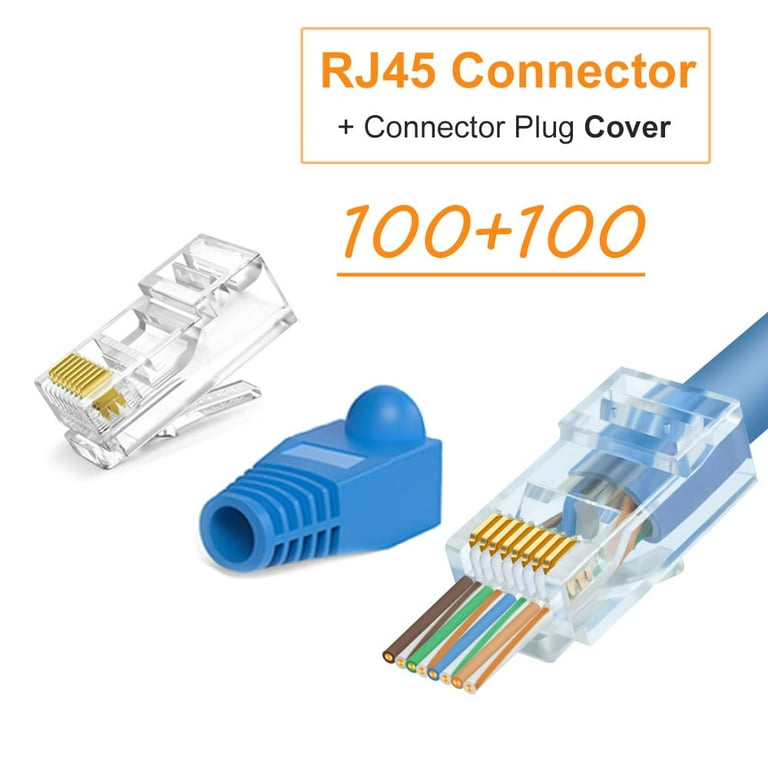  CableCreation Cat6 RJ45 Connectors, 100-PACK Cat6 RJ45