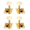 Pack of 4 Golden Ukulele 4 String Pegs Machine Heads 2pcs Left+2pcs Right