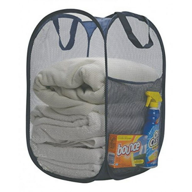 Premium HeavyDuty Mesh PopUp Clothes Laundry Hamper Home & College
