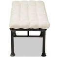 thumbnail image 4 of Baxton Studio Zelie Tufted Bench in Light Beige and Dark Bronze, 4 of 8