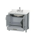 thumbnail image 3 of Wyndham Collection Wcs141436s-Qtz-Us3mxx Sheffield 36" Free Standing Single Basin Vanity, 3 of 7