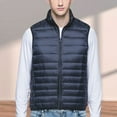 thumbnail image 2 of NOLDARES Men's Padded Puffer Vest Winter Casual Work Sports Travel Outdoor Puffer Pockets(Navy,M), 2 of 5
