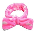 thumbnail image 1 of Qarigey Diademas con lazo, banda elástica para la cabeza, banda para el sudor de franela suave, accesorios para el cabello, diadema para de cara Accesorio para el cabello punto rojo rosa Qarigey  AP011184-09B, 1 of 6