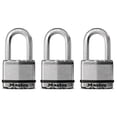 thumbnail image 1 of Master Lock 7146848 Padlock, 2 in., Keyed Alike, 4 Pins, 2 in. Boron Carbide Shackle, Steel, Laminated, 1 of 1