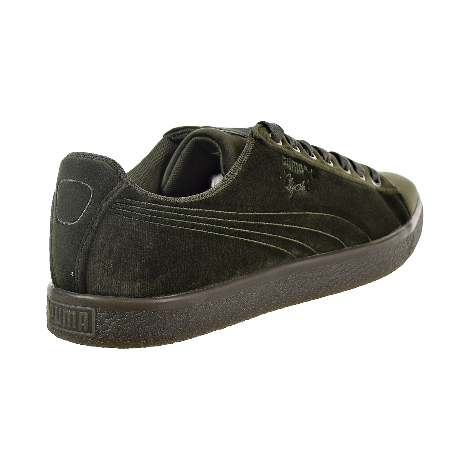 Puma clyde Velour Ice Men's Shoes Olive Green 366549-03 - image 3 of 6