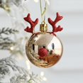 thumbnail image 2 of Paquete de 2 bolas de cristal con asta de ciervo, adorno para árbol de Navidad, hogar, vacaciones, fiesta de Navidad, colgante artesanal, decoración, regalo de Navidad Z40, 2 of 4