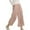 Pink, variant on Babysbule Womens Straight Wide Leg Pants Fashion Summer Casual Pocket Elastic Waist Long Pants