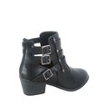 thumbnail image 2 of Women's Round Toe Buckles Zipper Low Heel Ankle Booties, 2 of 2