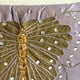 thumbnail image 3 of Funda de almohada lumbar morada, con cristales brillantes y motivos de mariposas, 30 x 45 cm (12 x 18 pulgadas), funda de almohada lumbar rectangular de seda con mariposa bordada., 3 of 4